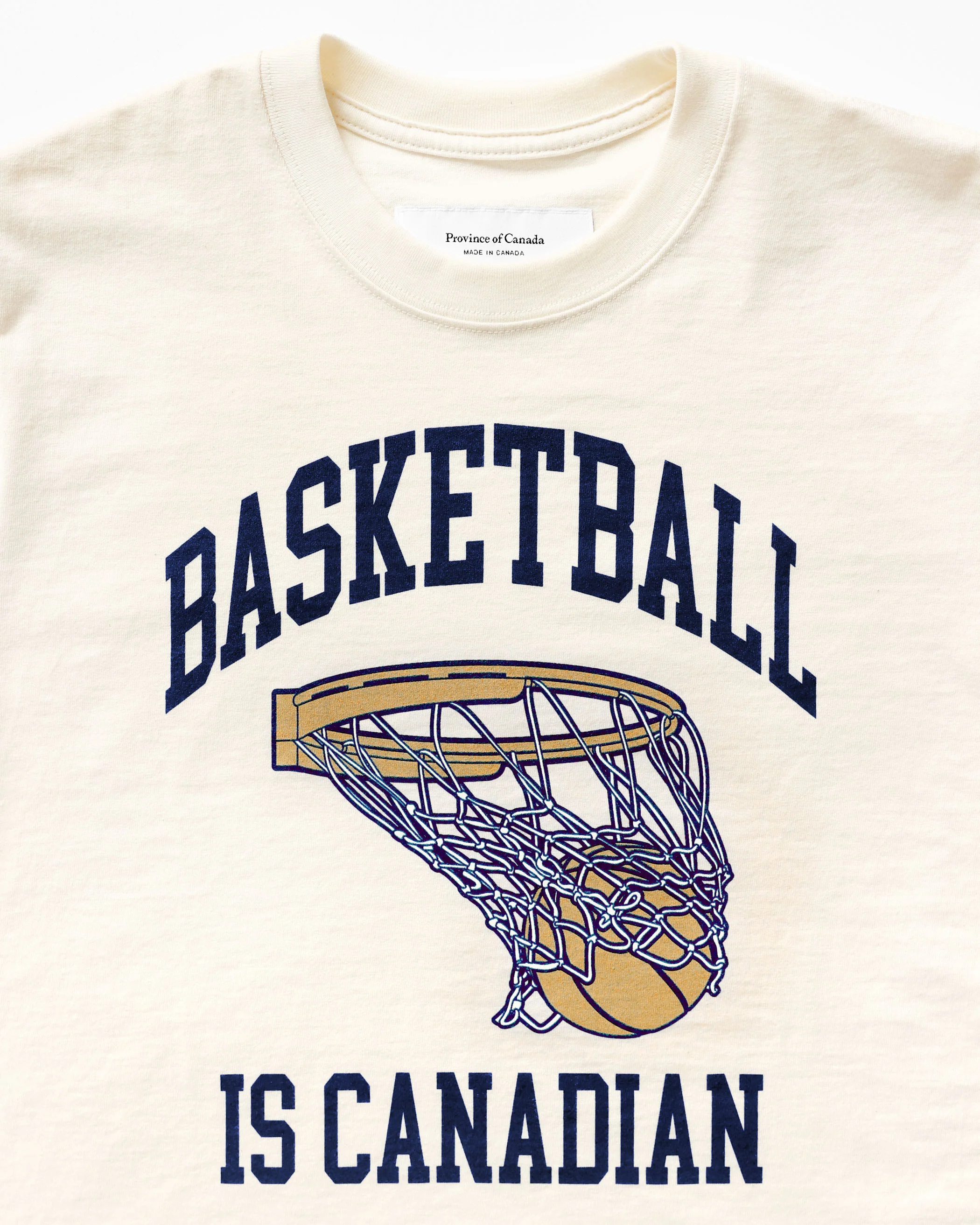 Basketball is Canadian Long Sleeve Tee Natural - Unisex - Image 3