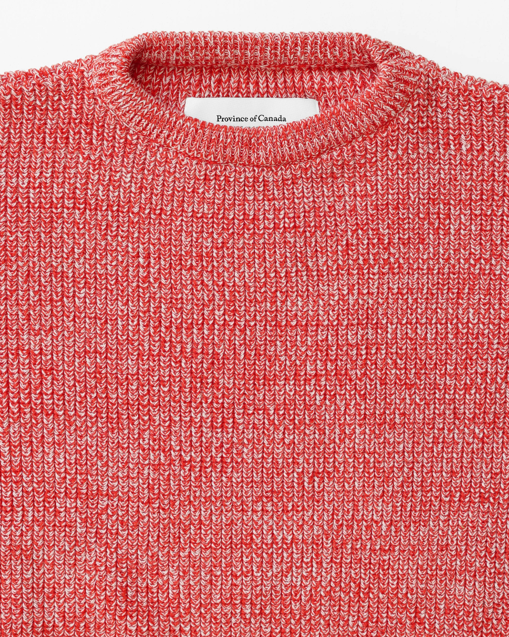 Cotton Knit Sweater Heather Red - Unisex - Image 4