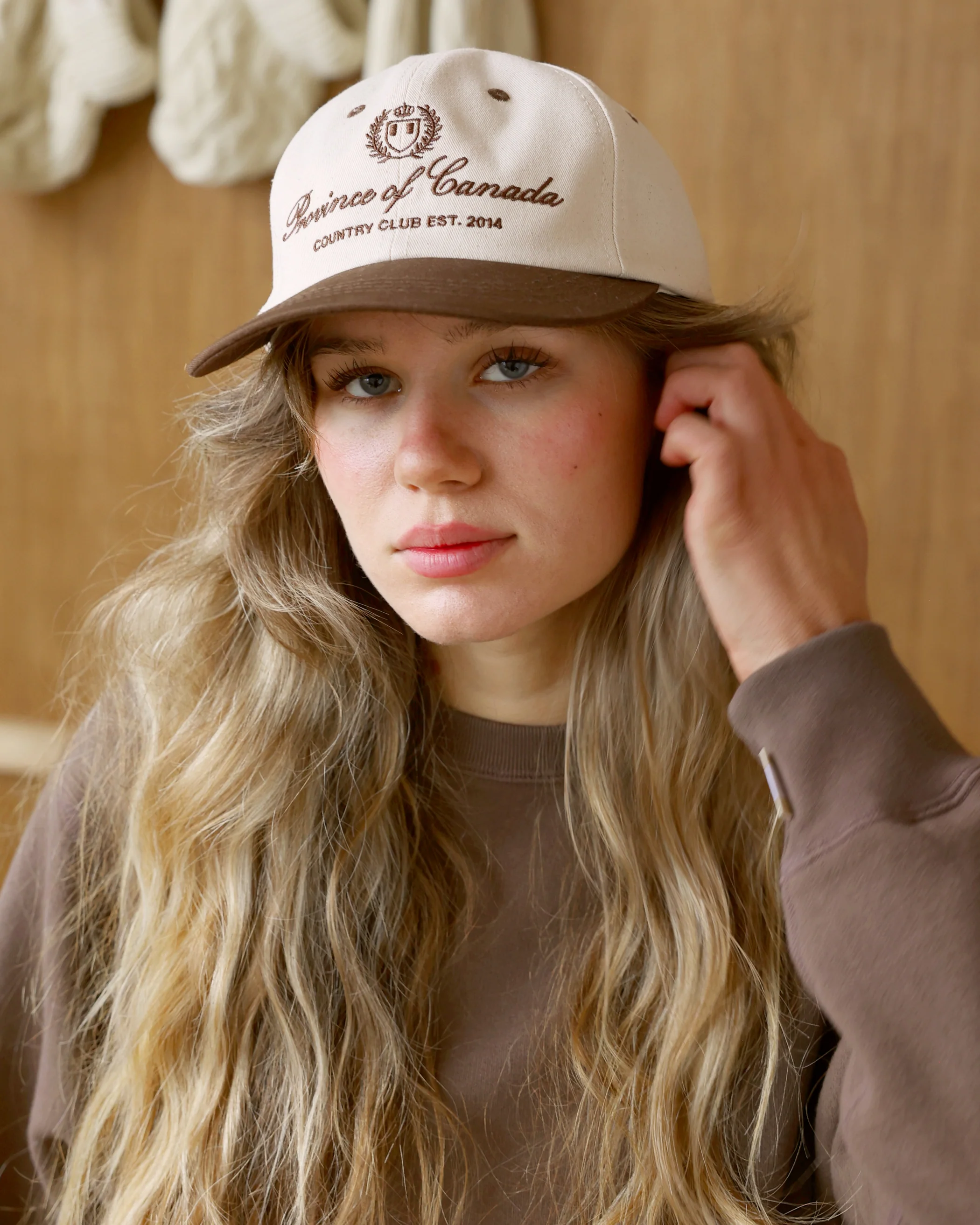 Country Club Baseball Hat Natural Brown - Image 3