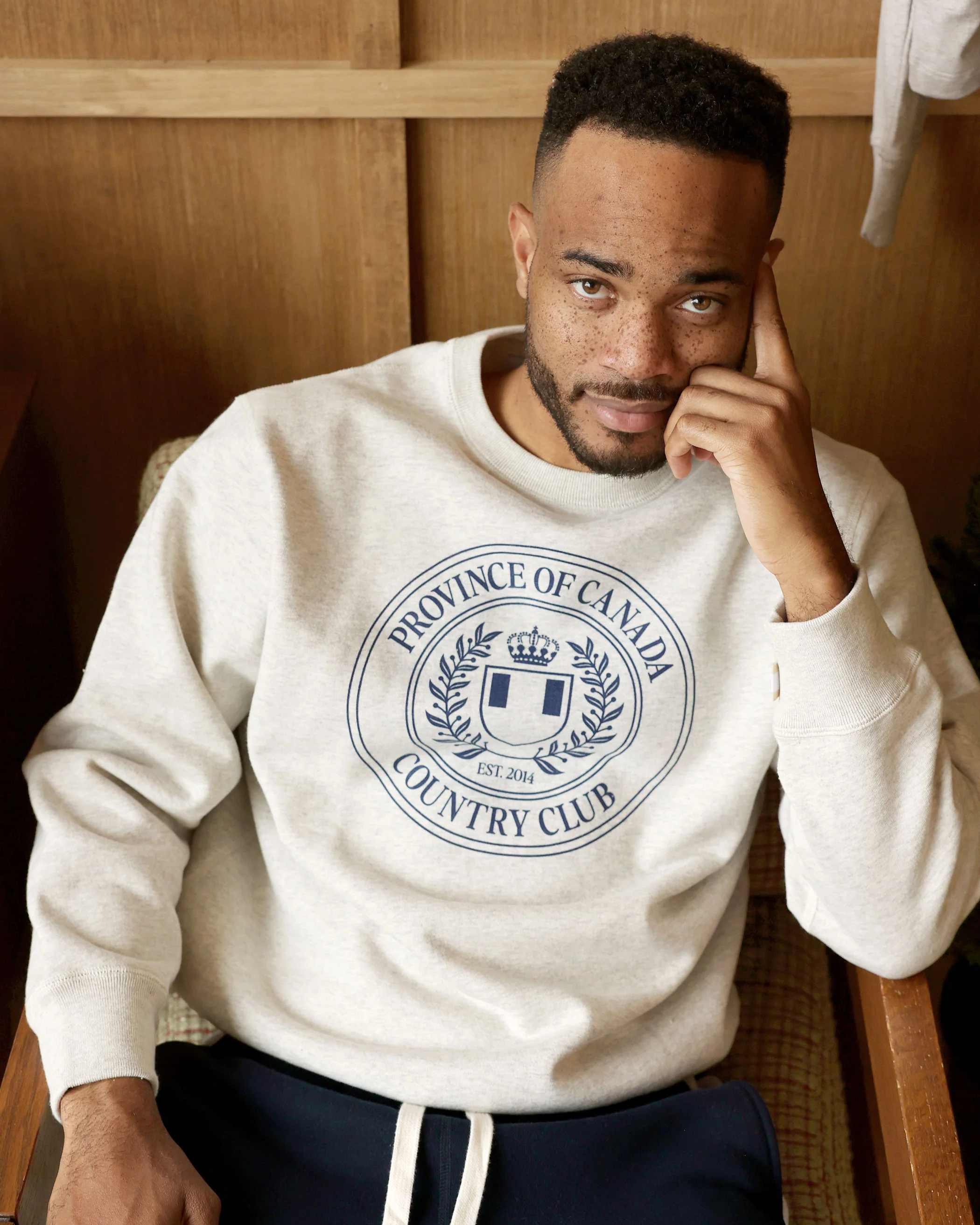 Country Club Fleece Sweatshirt Eggshell - Unisex - Image 3