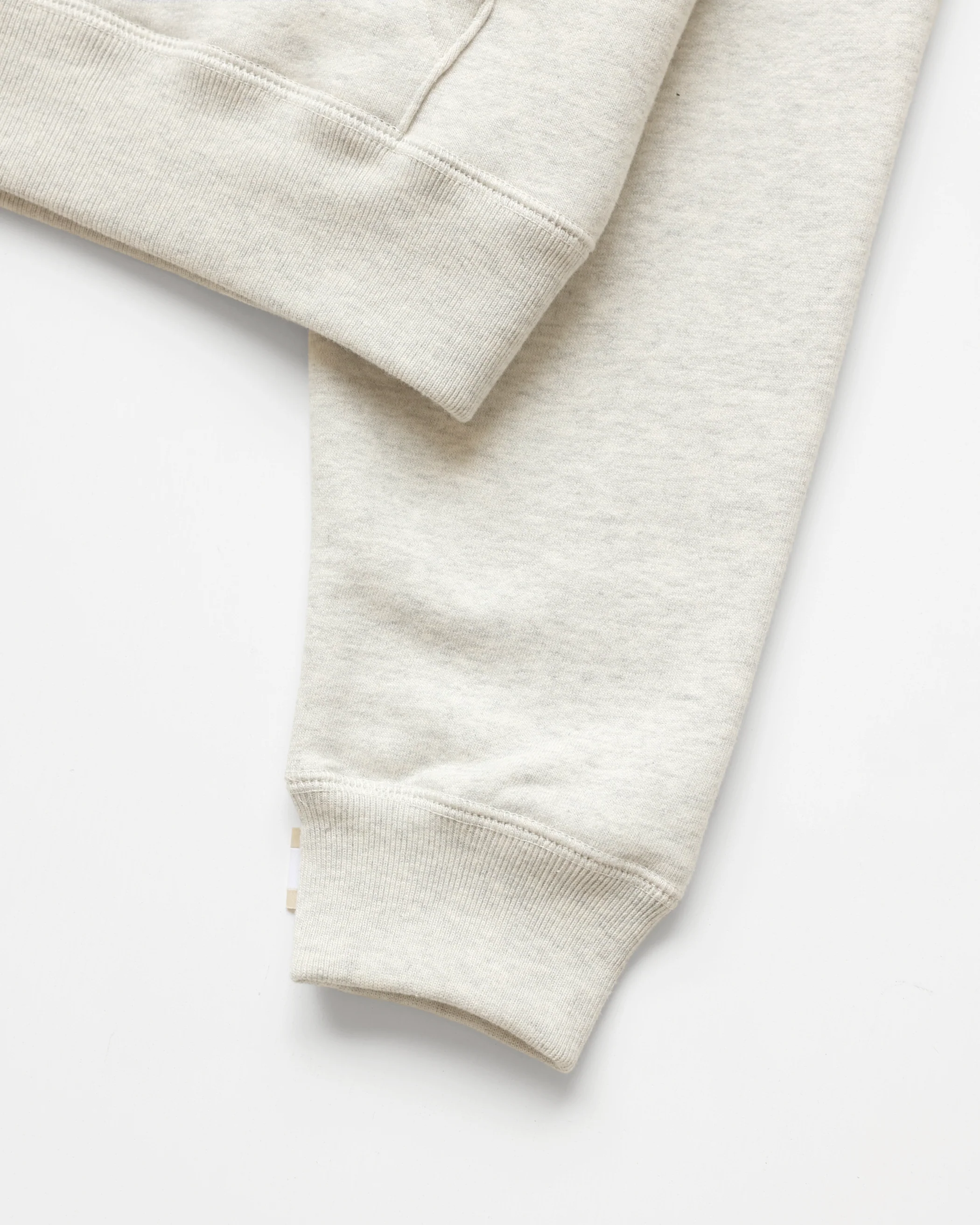 Flag Fleece Crop Hoodie Eggshell - Image 3