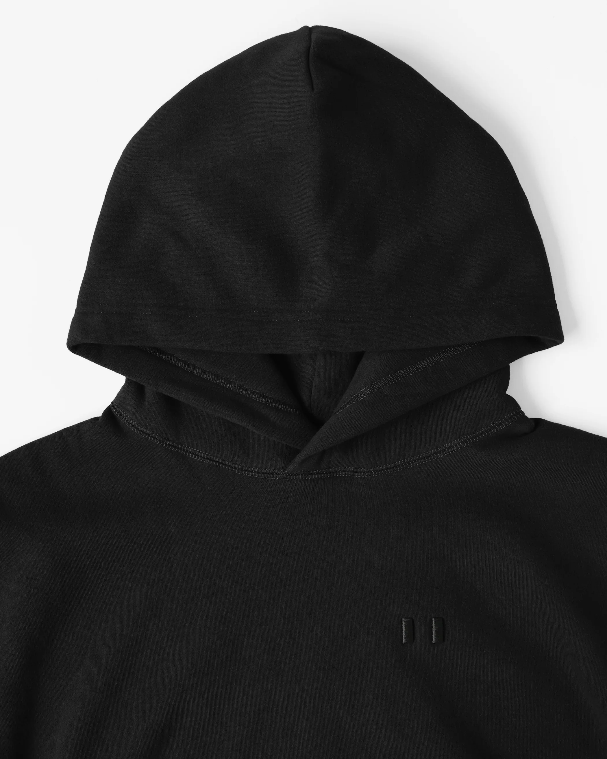 Flag Fleece Hoodie Black - Unisex - Image 4