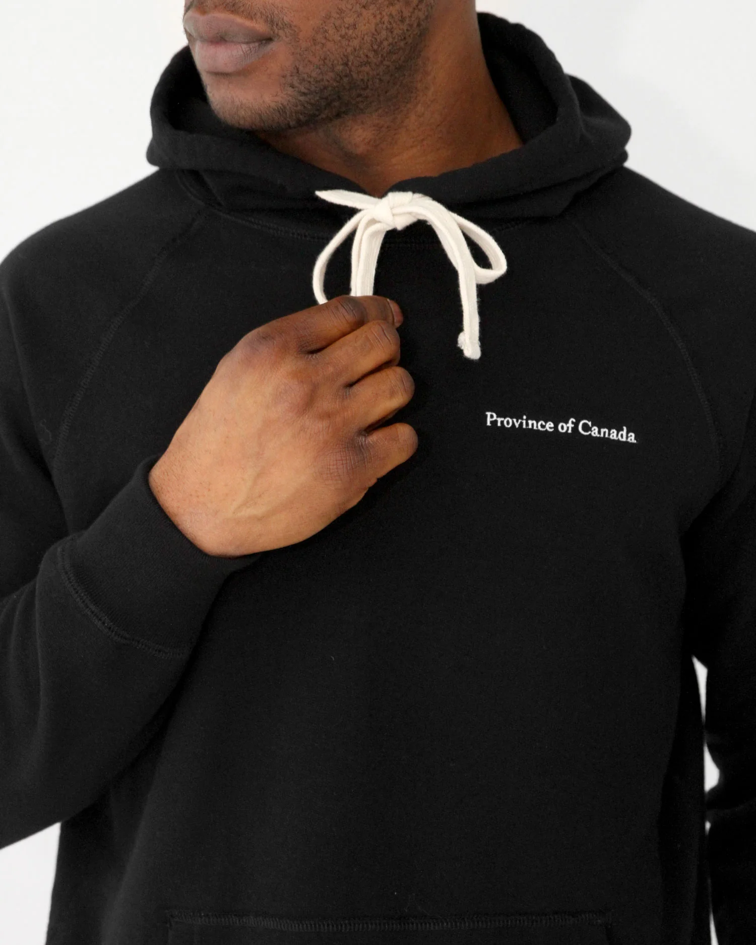 French Terry Hoodie Black - Unisex - Image 6