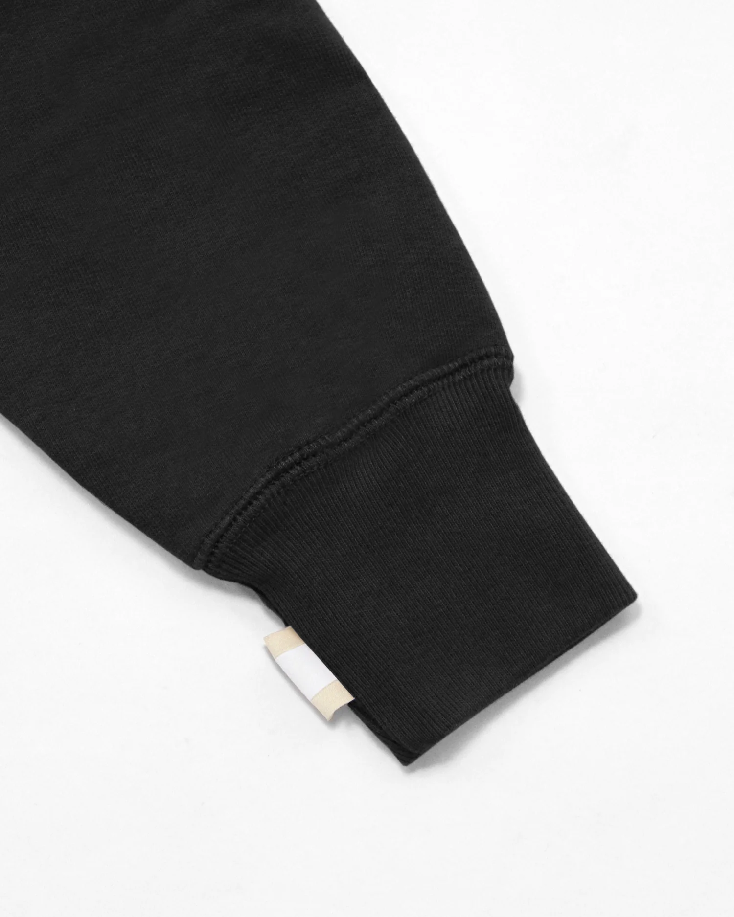 French Terry Hoodie Black - Unisex - Image 9