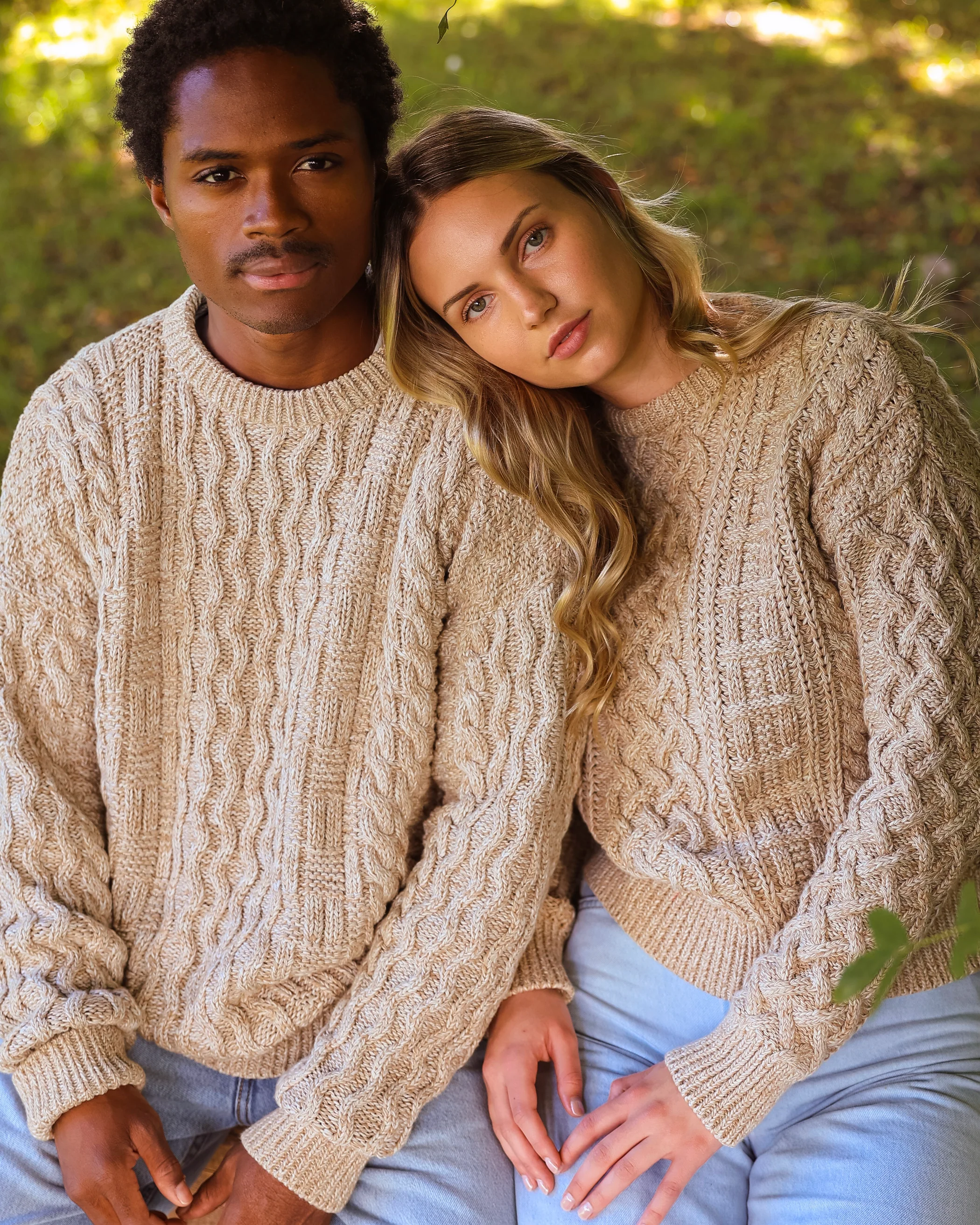 Ivy Cable Knit Sweater Heather Beige - Unisex - Image 8