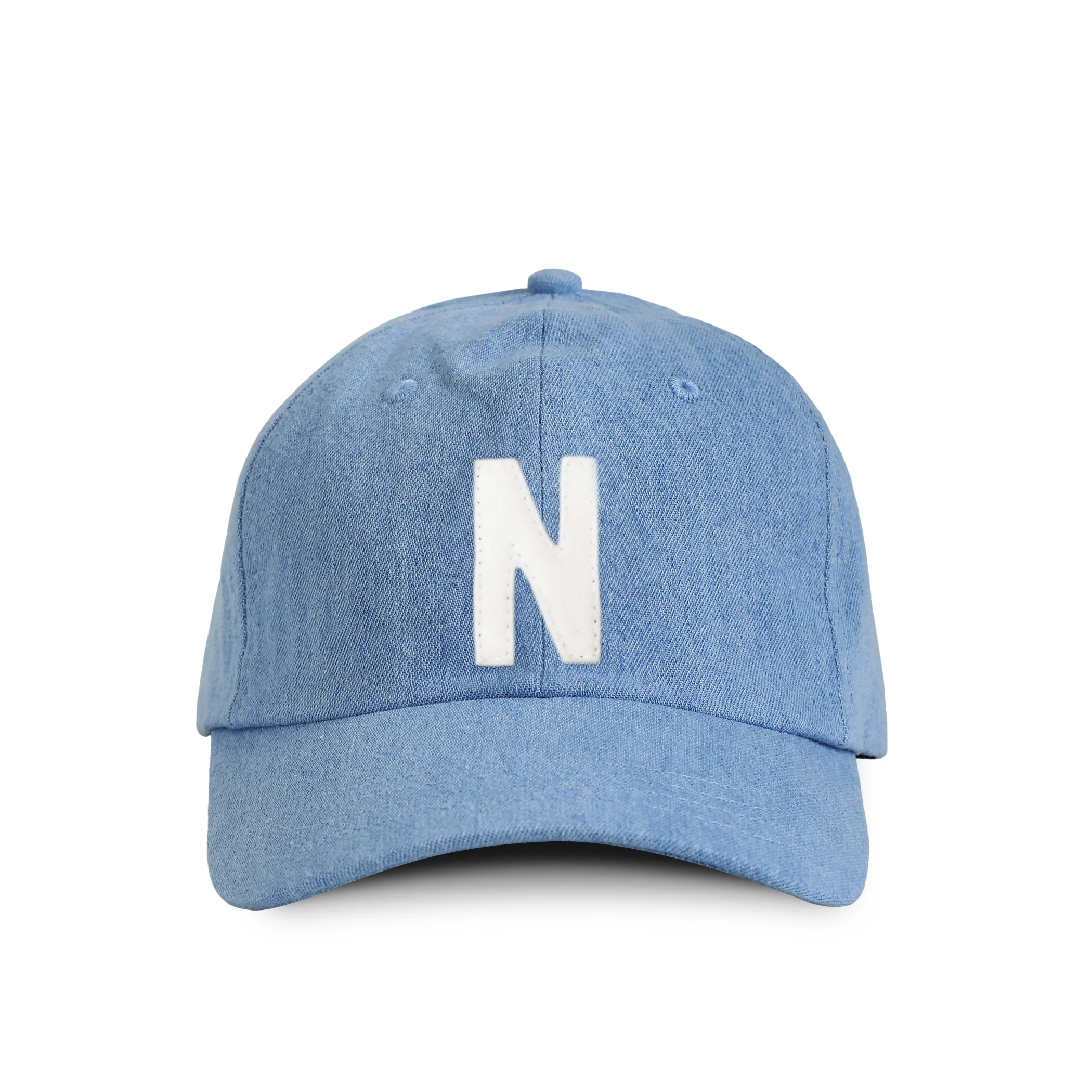 Letter N Baseball Hat Denim