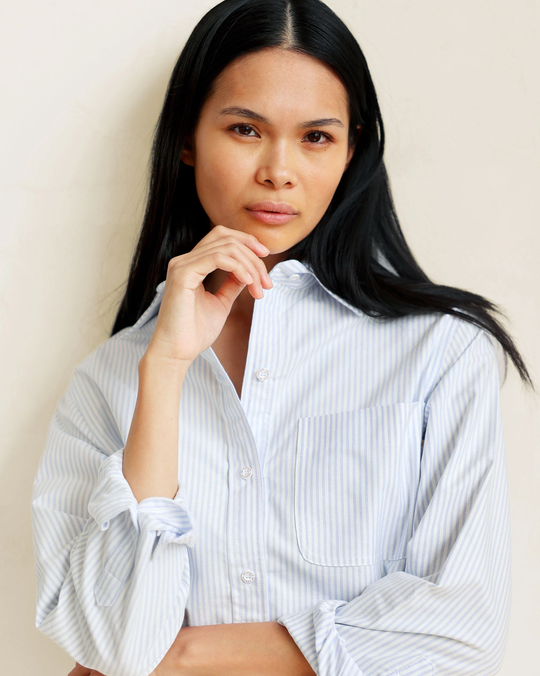 Oxford Stripe Dress Blue - Image 10