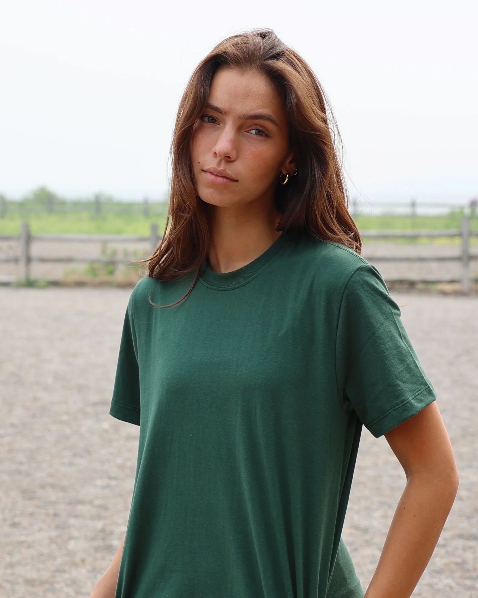 Pocket T-Shirt Dress Forest - Image 9