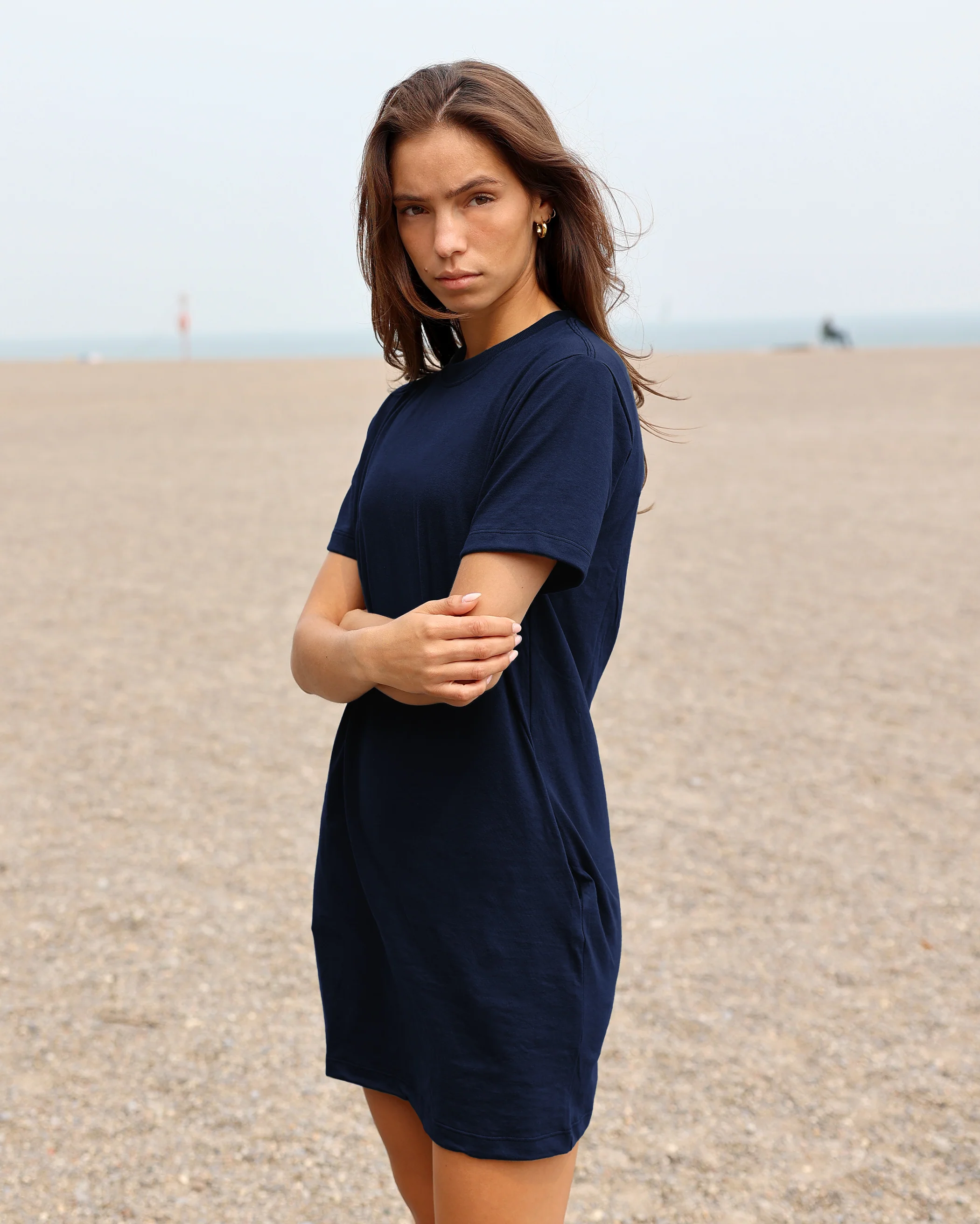 Pocket T-Shirt Dress Navy - Image 2