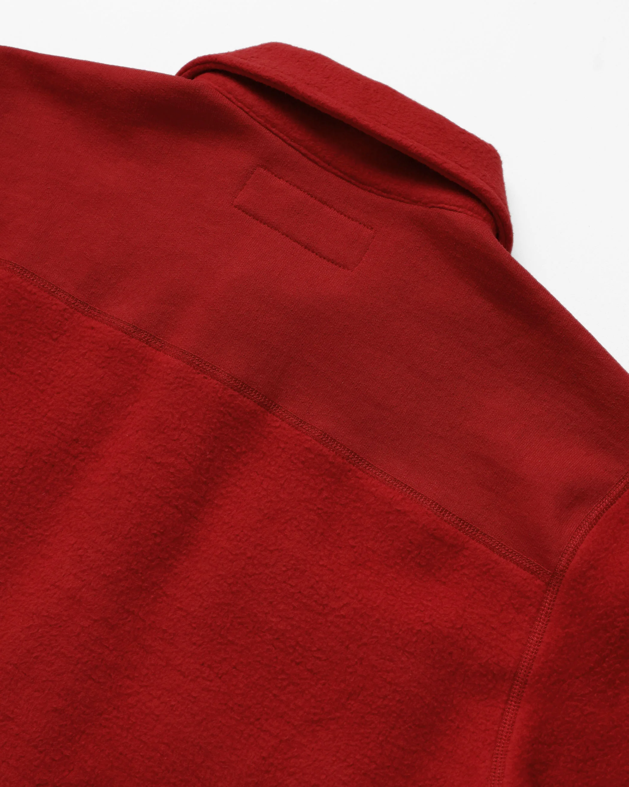 Reverse Fleece Overshirt Red - Unisex - Image 7
