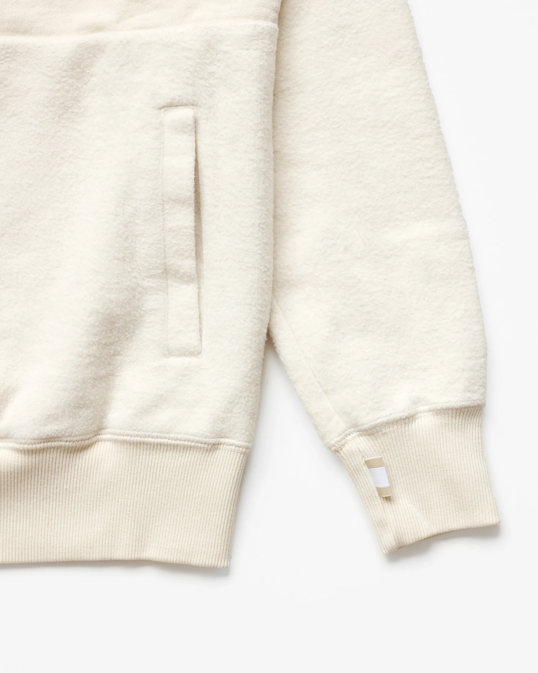Reverse Fleece Pullover Cream - Unisex - Image 7